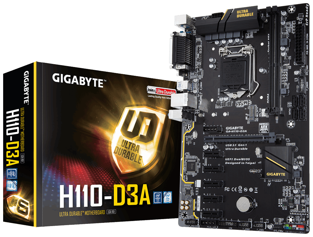 Gigabyte GA-H110-D3A for Crypto Mining
